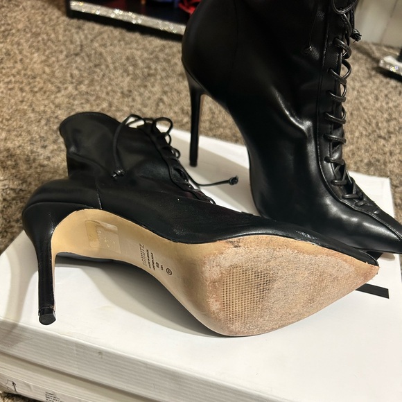 Gently worn Schutz lace up ankle booties with box size 9 - Picture 3 of 10